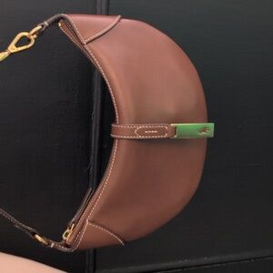 Ralph Lauren Polo ID Leather Mini Shoulder Bag Cuocio Color